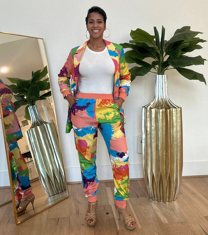 Multi Color Jogger Suit