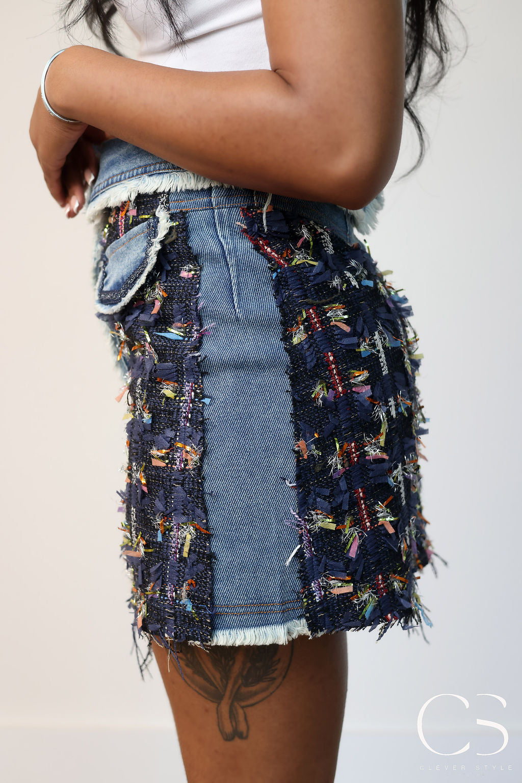 Couture Jean Skirt