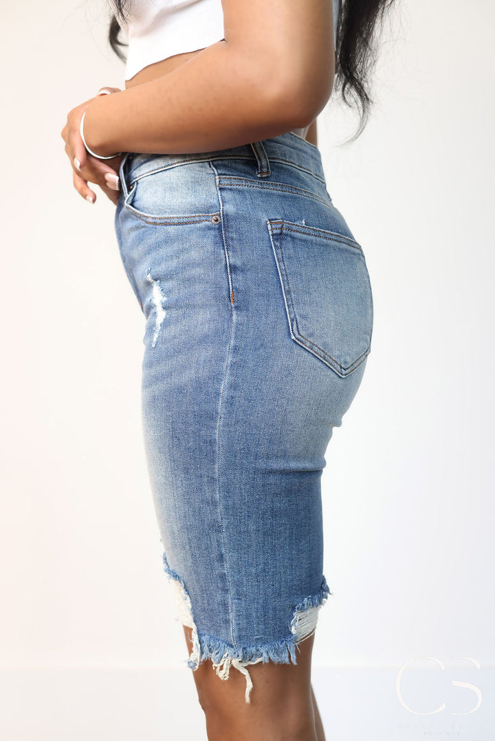 Blissful Blue Distressed Denim Delights