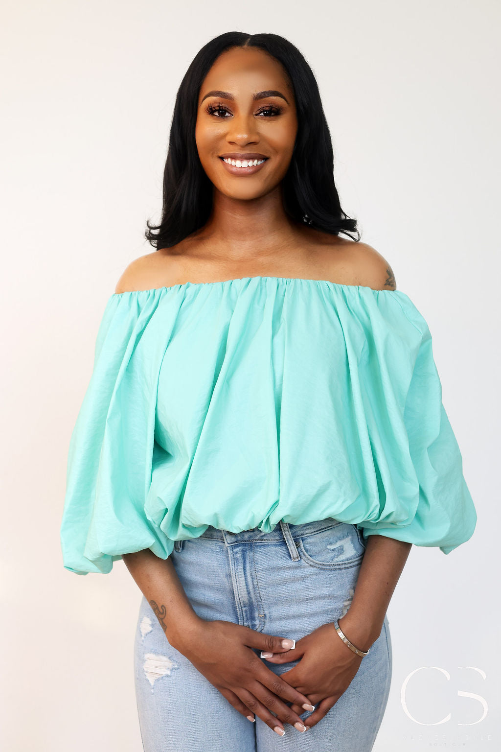 Puff Sleeve Crop Top