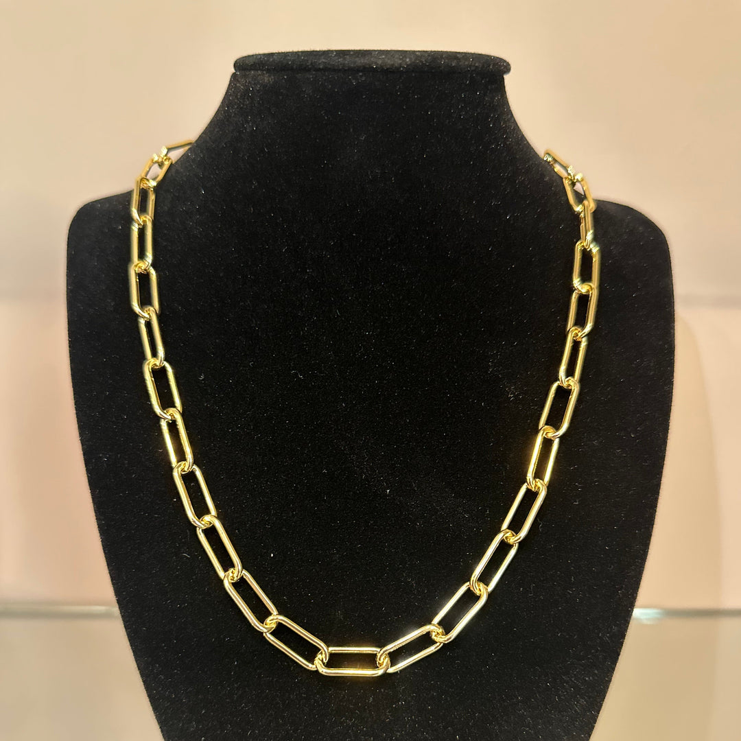 Gold Paperclip Necklace